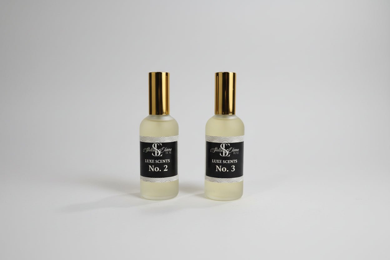 3.8 oz Gold Top Frosted Glass Room / Linen Spray - Stella Elaine Luxe® - Citrus