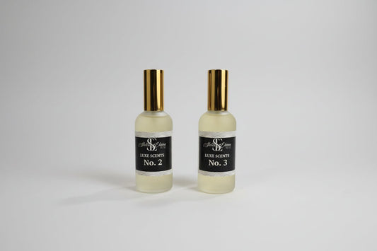 3.8 oz Gold Top Frosted Glass Room / Linen Spray - Stella Elaine Luxe® - Citrus