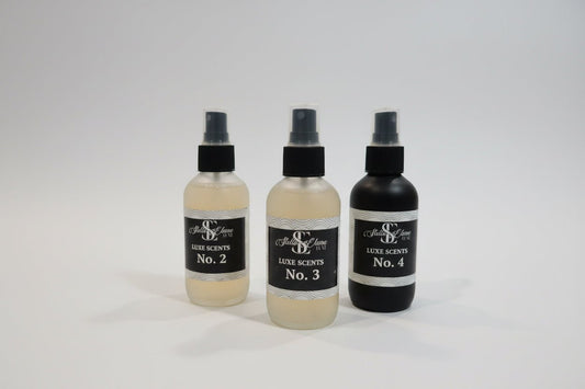 4 oz Clear or Black Glass Room / Linen Spray - Stella Elaine Luxe® - White
