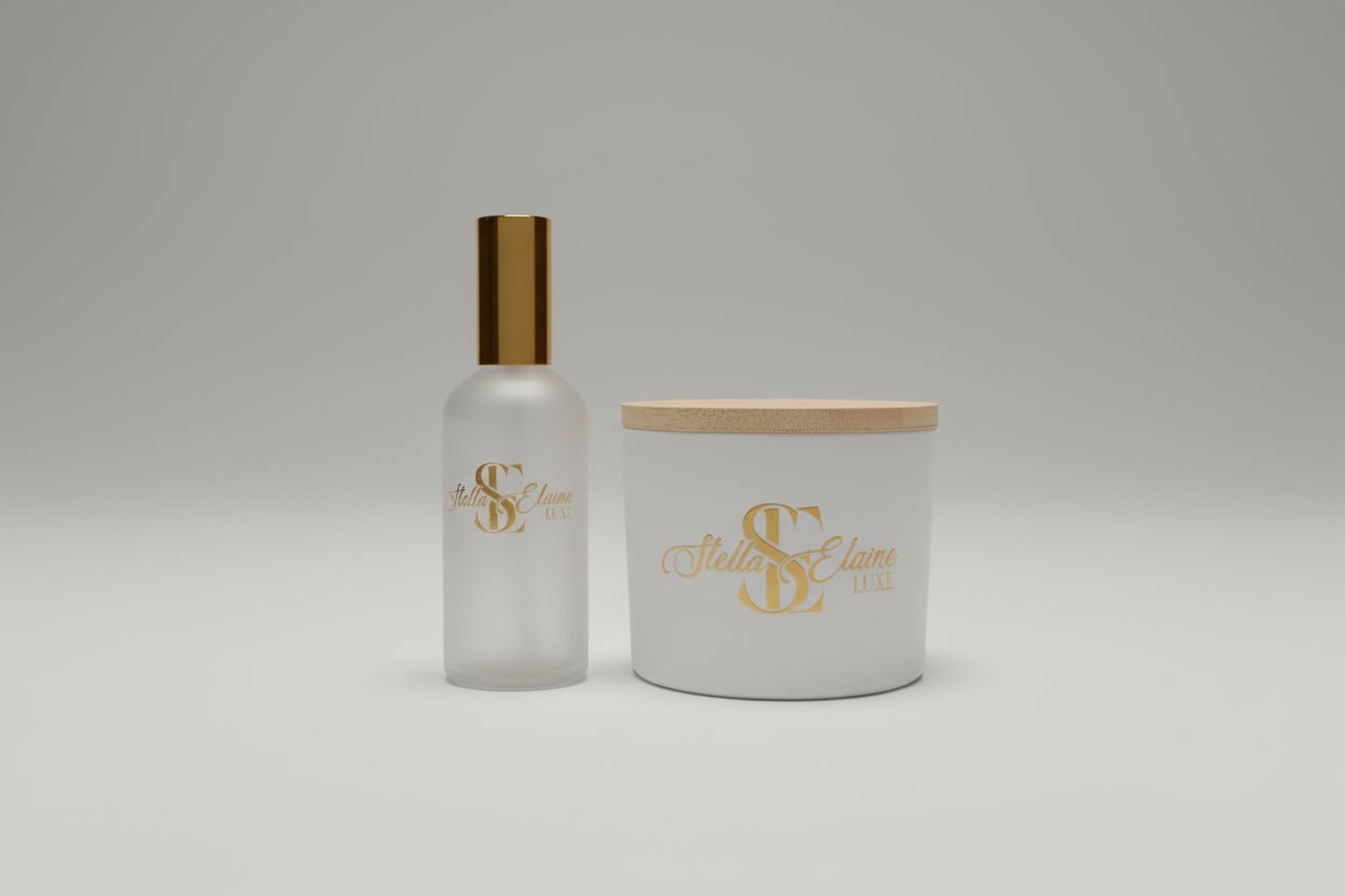 White and Gold Collection Set - Stella Elaine Luxe® - Mahogany Teakwood + Egyptian Amber